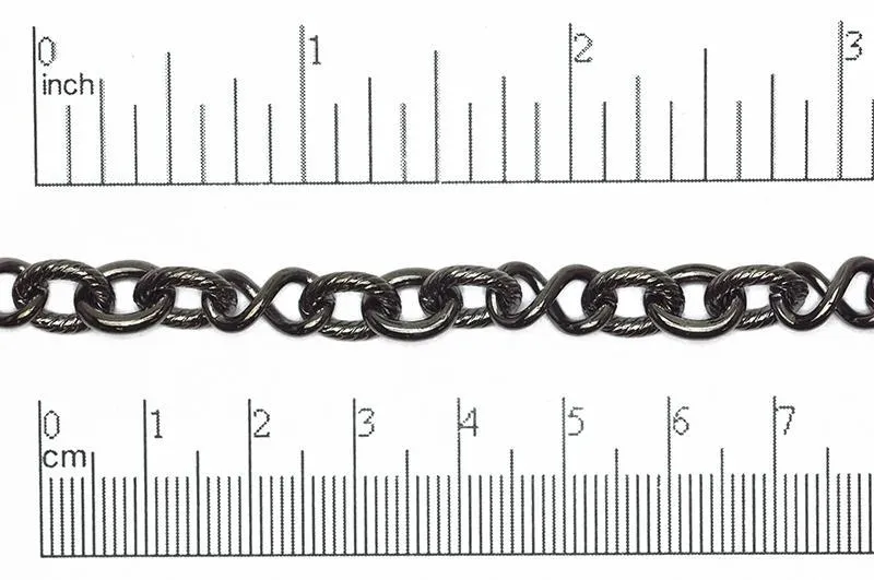 10mm x 8mm Oval, 12.7mm x 7mm Infinity Link Cable Chain - Made of Brass - Sold by the Foot - Ch-818