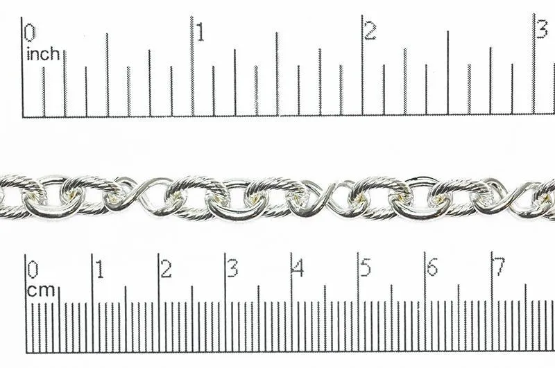 10mm x 8mm Oval, 12.7mm x 7mm Infinity Link Cable Chain - Made of Brass - Sold by the Foot - Ch-818