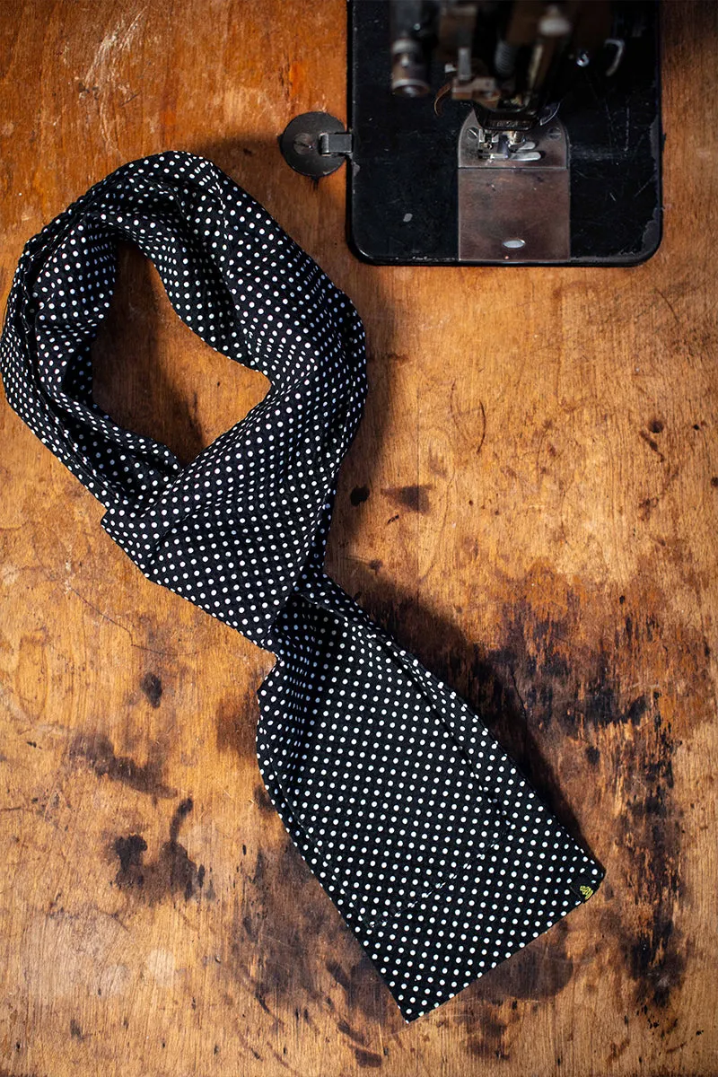 &SONS Midnight Black dot scarf