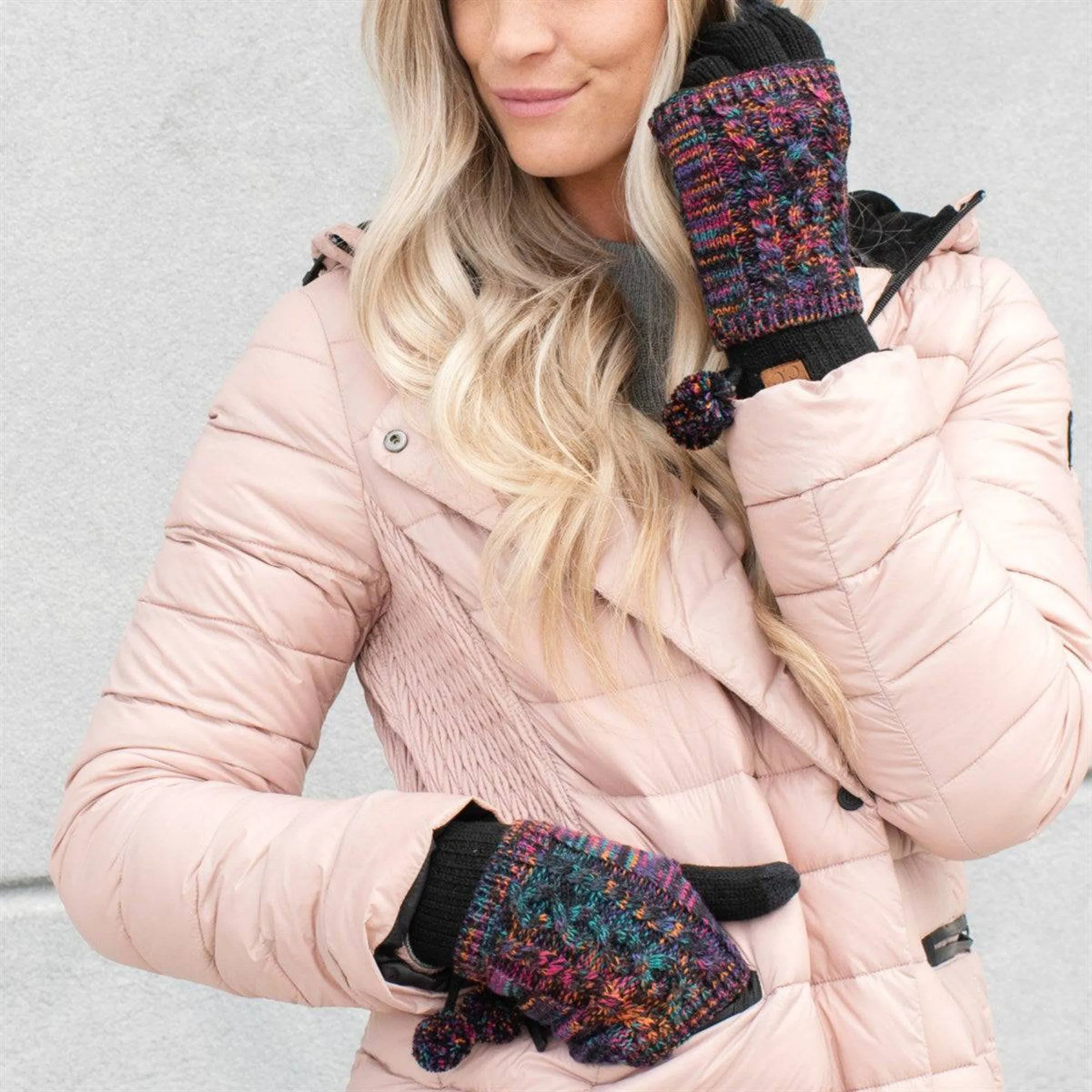 CC Touchscreen Glove w/ Cuff & Pom