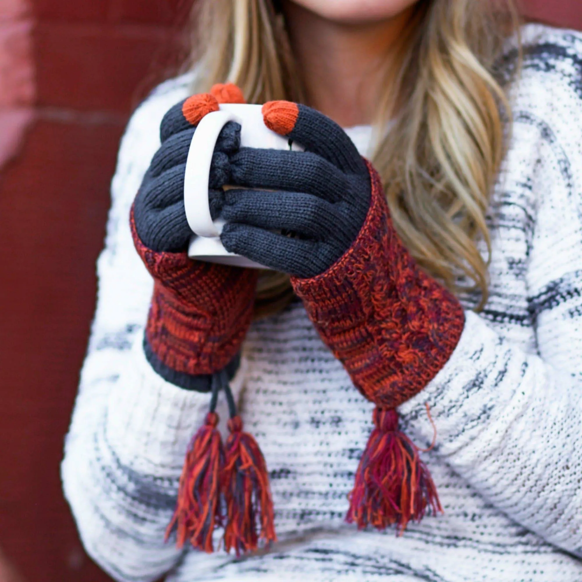 CC Touchscreen Glove w/ Cuff & Pom