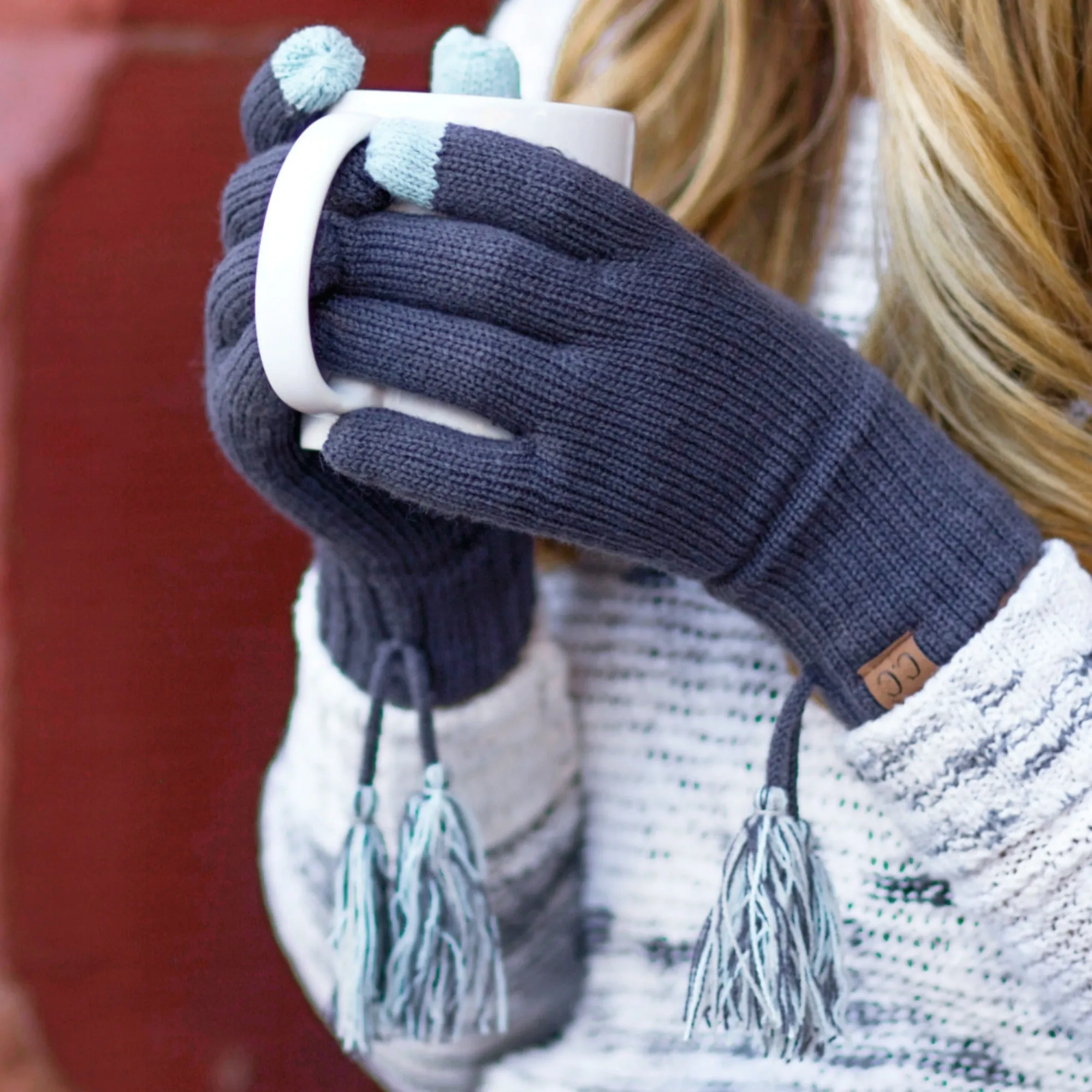 CC Touchscreen Glove w/ Cuff & Pom