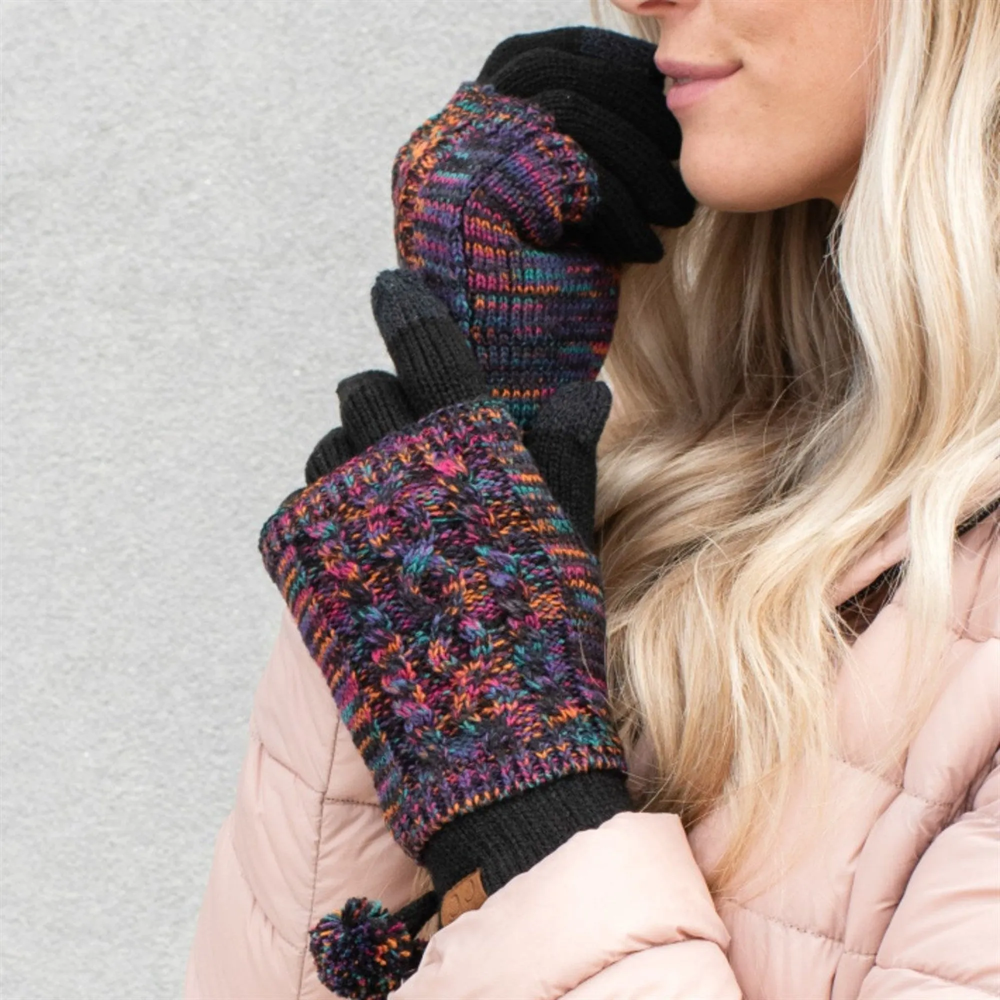 CC Touchscreen Glove w/ Cuff & Pom