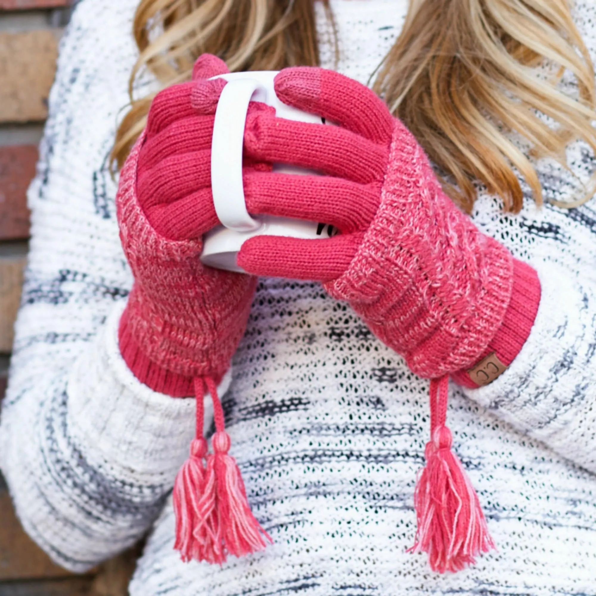 CC Touchscreen Glove w/ Cuff & Pom