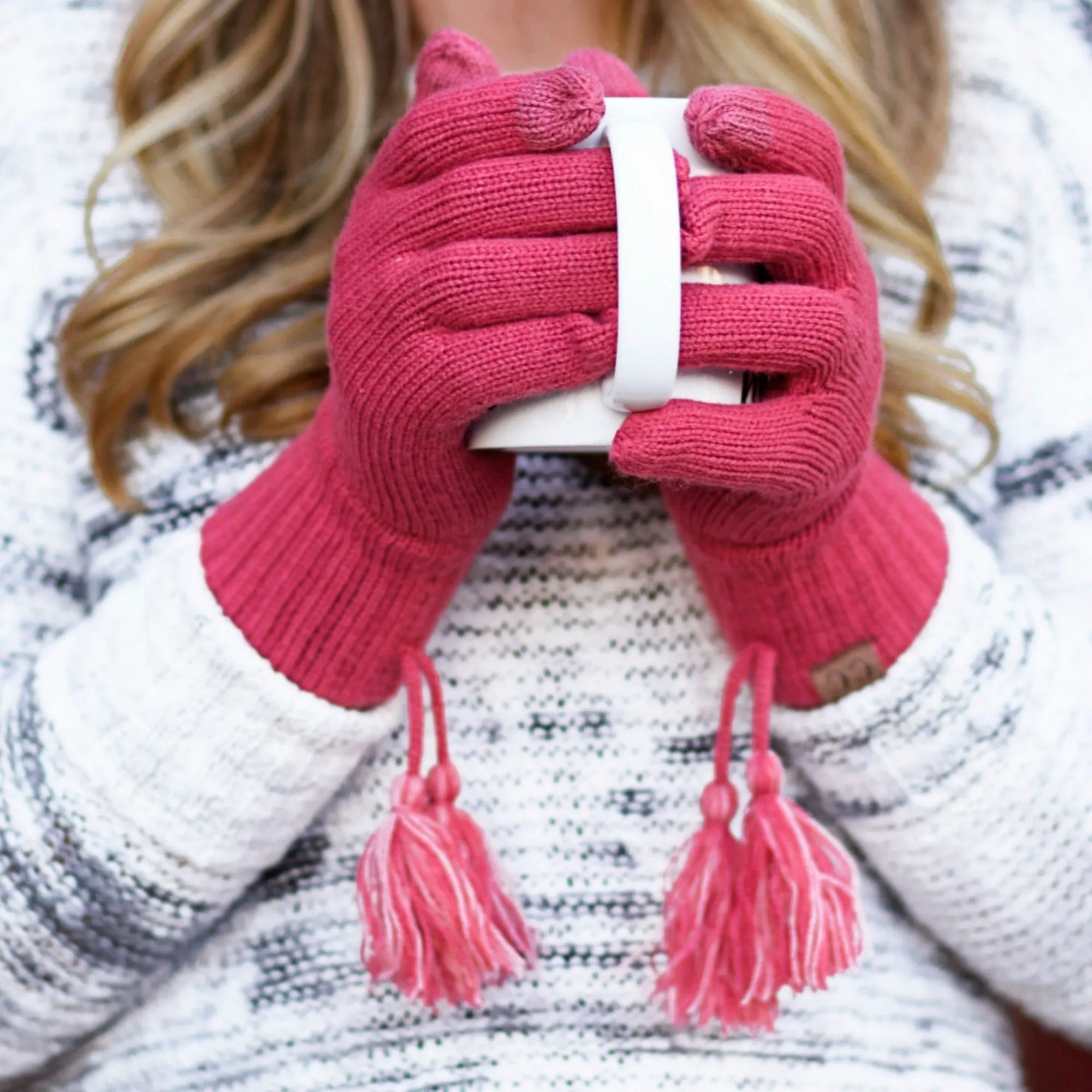 CC Touchscreen Glove w/ Cuff & Pom