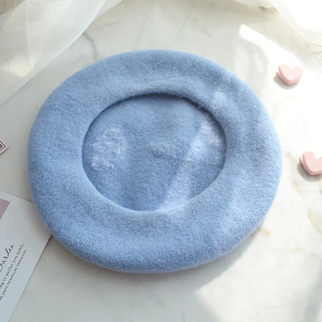 Clouds Fuzzy Beret Hat