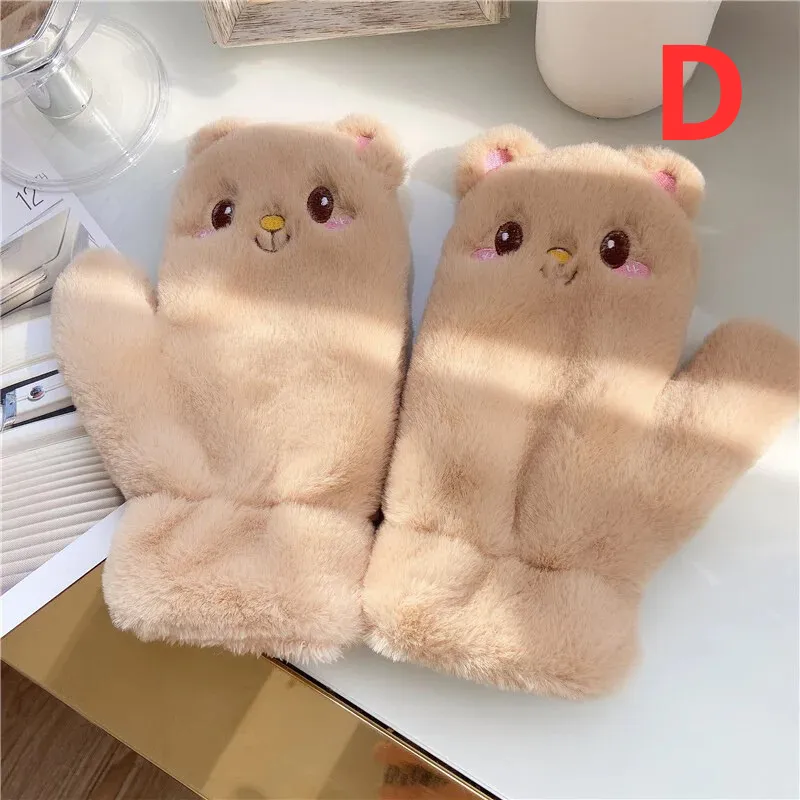 Cute Cat Plush Gloves