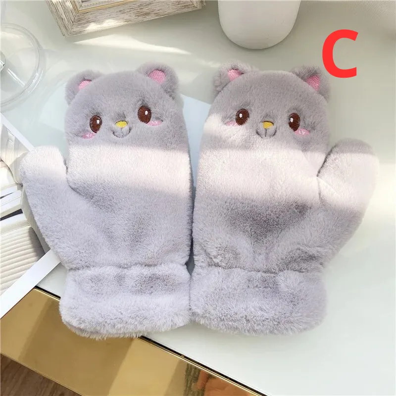 Cute Cat Plush Gloves