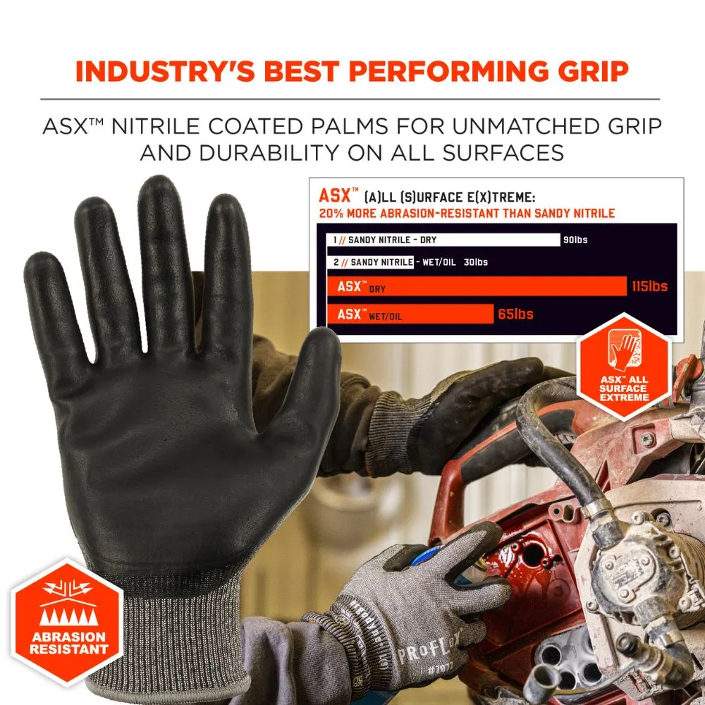 Ergodyne 10304 #7072 12-pair L Gray ANSI A7 Nitrile Coated CR Gloves