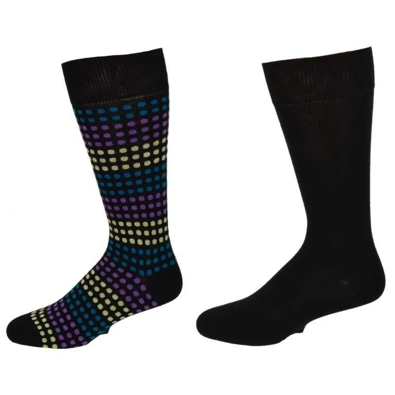 Men's Dressy Crew Socks in Combed Cotton (2-Pair Packs)