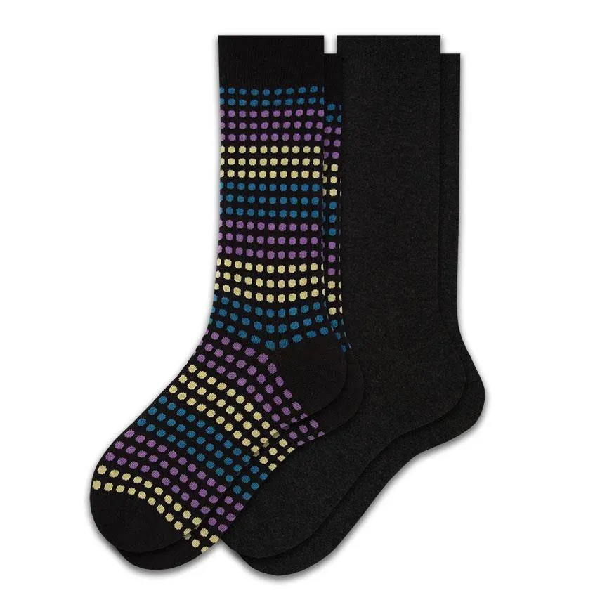 Men's Dressy Crew Socks in Combed Cotton (2-Pair Packs)