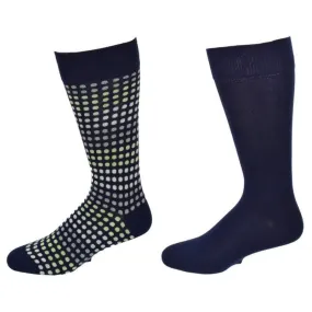 Men's Dressy Crew Socks in Combed Cotton (2-Pair Packs)