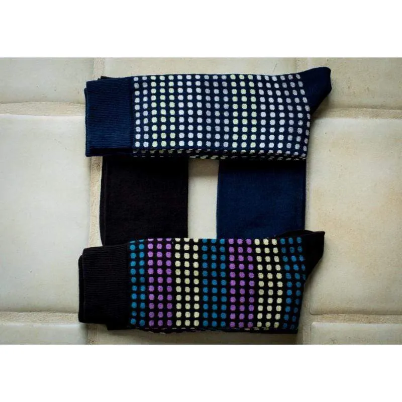 Men's Dressy Crew Socks in Combed Cotton (2-Pair Packs)