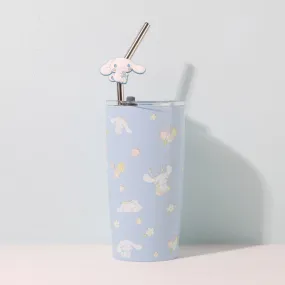 Sanrio Floral Print Thermos Tumbler With Straw 580ML