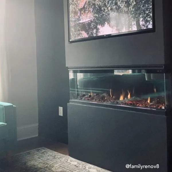 Sideline Infinity Refurbished 3 Sided 60 Inch WiFi Enabled Smart Recessed Electric Fireplace 80046 (Alexa/Google Compatible)
