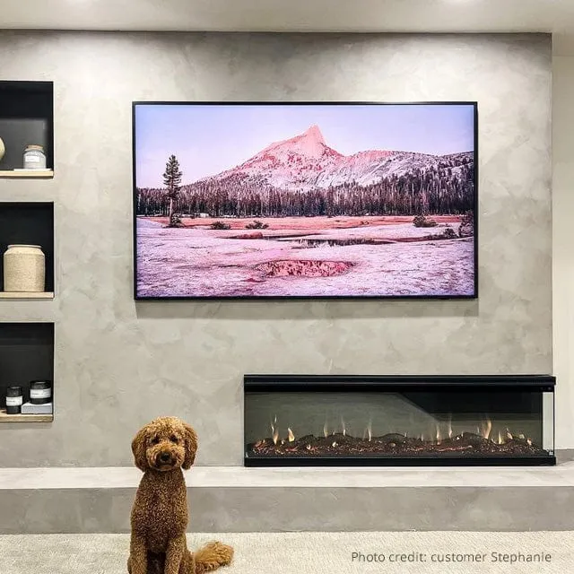 Sideline Infinity Refurbished 3 Sided 60 Inch WiFi Enabled Smart Recessed Electric Fireplace 80046 (Alexa/Google Compatible)