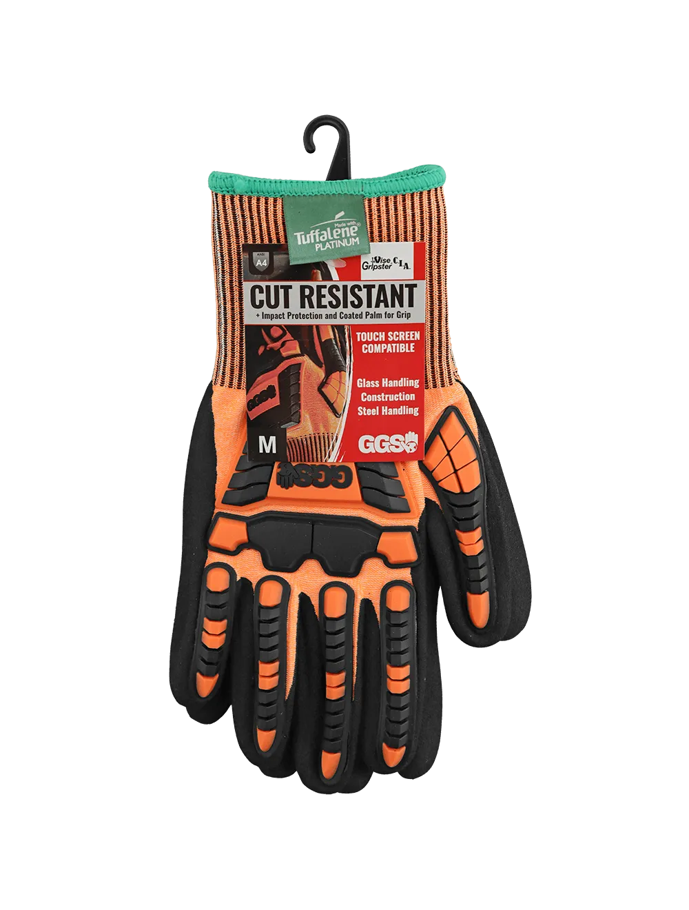 Vise Gripster® C.I.A. High-Visibility Cut and Impact Resistant Gloves Made with Tuffalene® Platinum - CIA388XFT