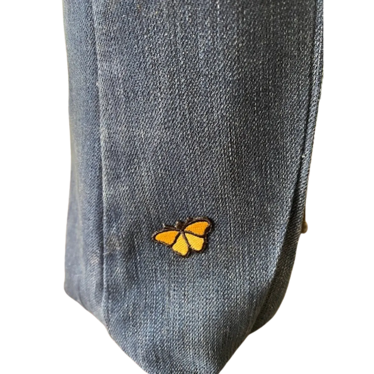 WINE TOTE - Repurposed Denim - Patterned Lining – Housewarming Gift